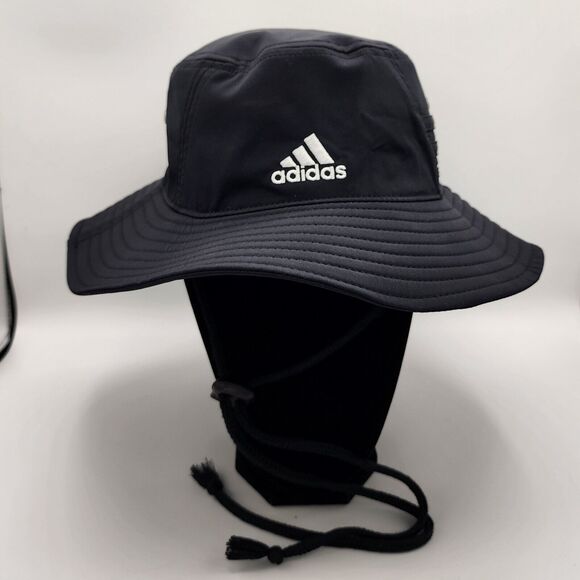 ADIDAS Aeroready Bucket Hat Unisex OS Black UPF 50 Sun Protection RN90288 - Picture 1 of 11